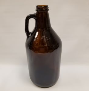 23264 2 liter amber glass growler used
