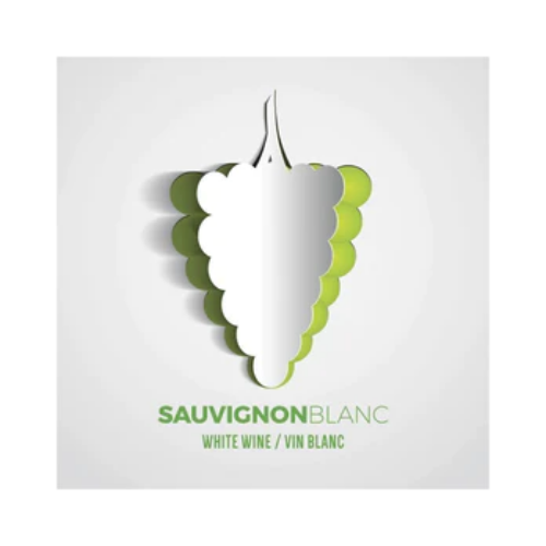 Sauvignon Blanc Grape Cutout Wine Labels